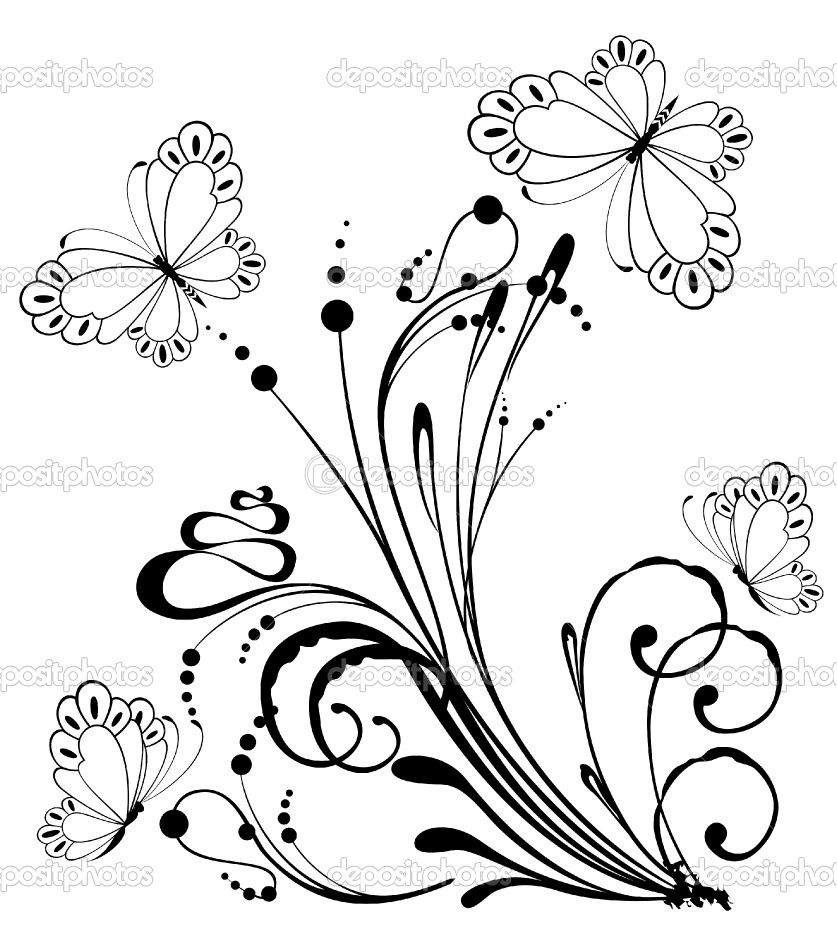 837x950 Flower Drawings Beautiful Grunge Background With Tropical
