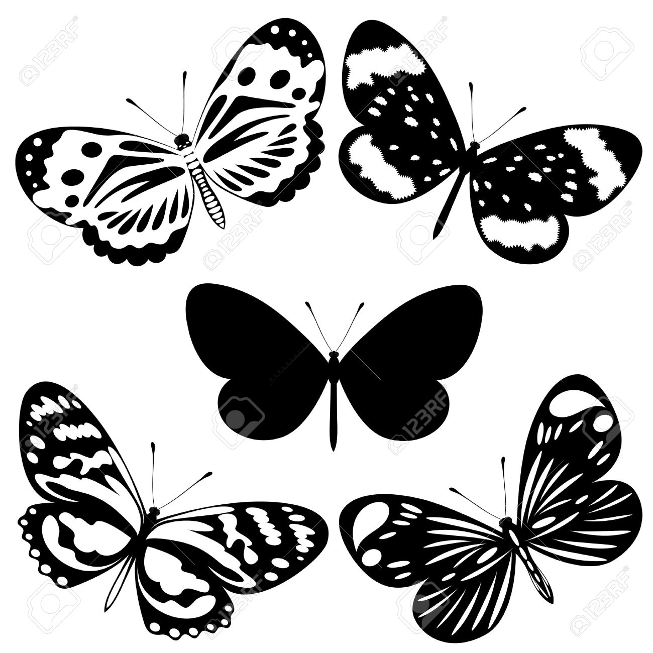 1300x1300 Butterfly Drawings Black And White Tattoo