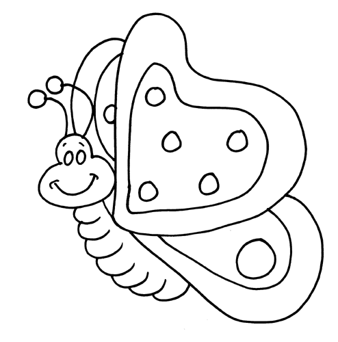 494x500 Cartoon Butterfly Coloring Pages Butterfly Coloring Pages