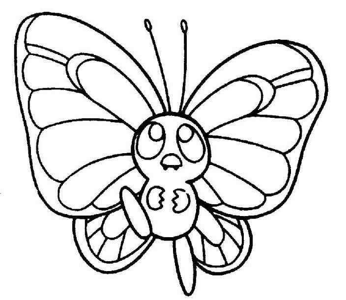 704x611 Cute Butterfly Coloring Pages