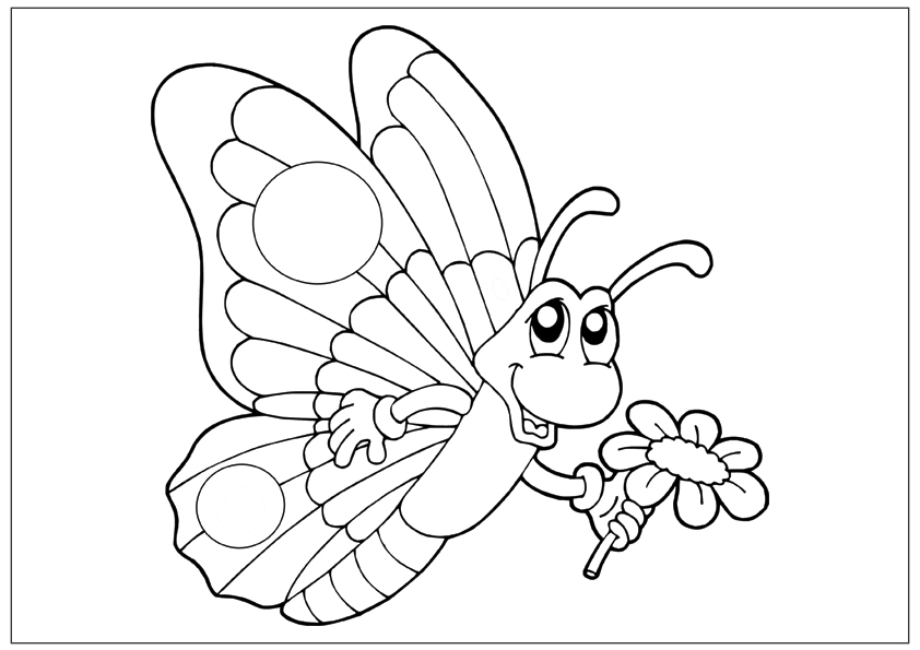 842x595 Printable Fun Butterfly Coloring Pages For Kids