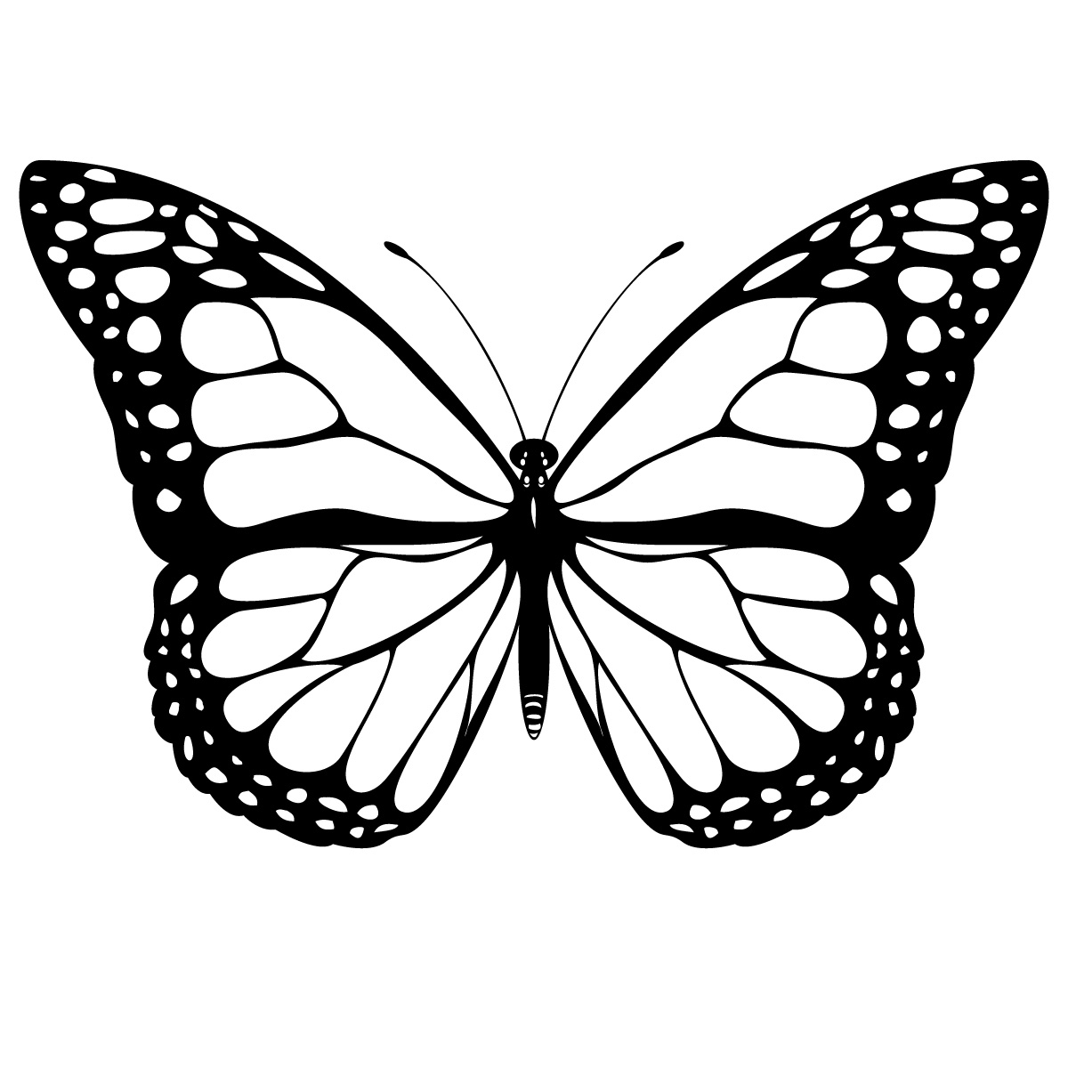 1200x1200 Butterfly Drawing Black And White Black And White Butterfly Tattoo