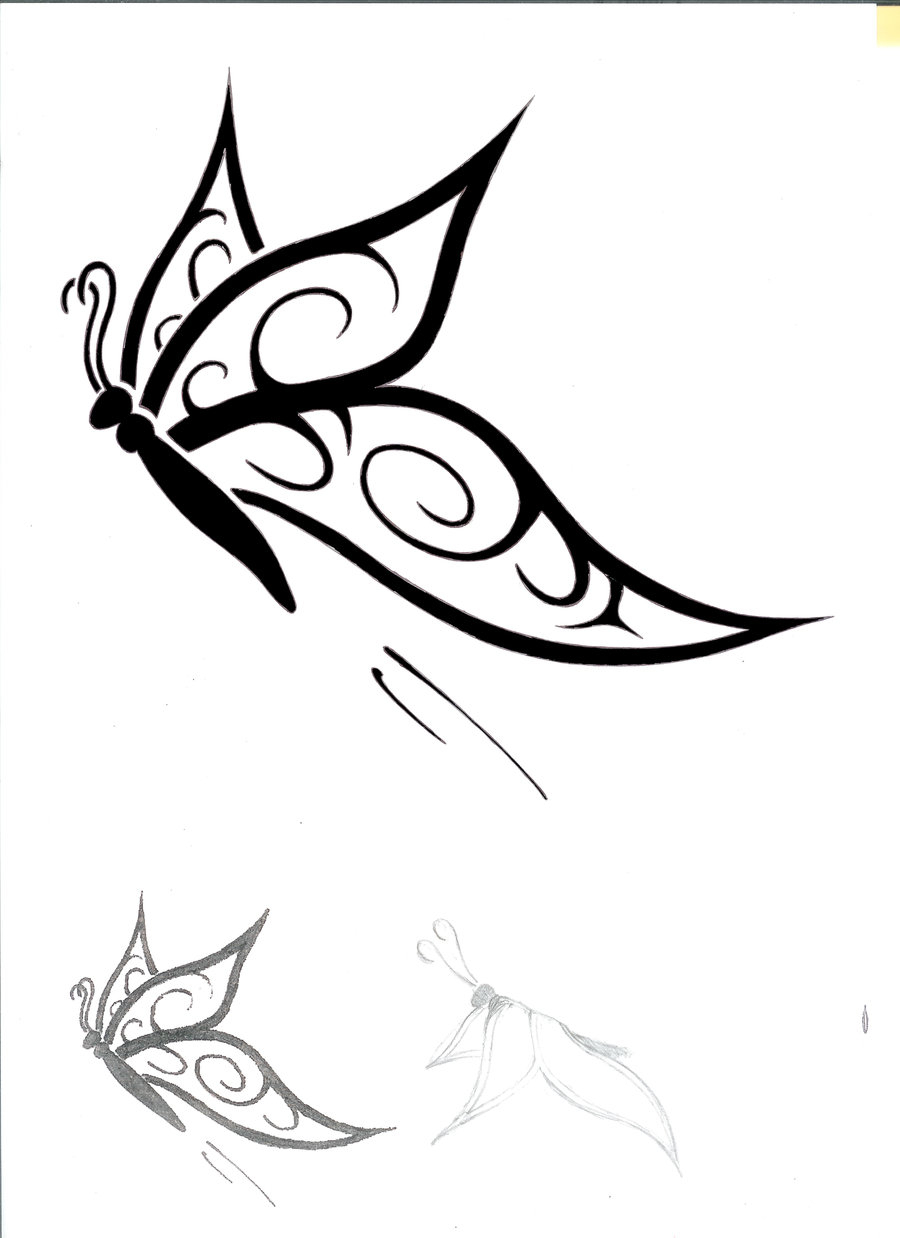 900x1238 Simple Sketch Tattoo About Butterfly How To Draw Tattoo Butterfly