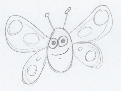 500x375 Butterfly Sketch