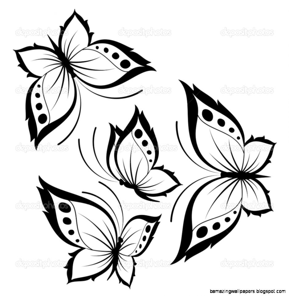 939x961 Pretty Butterflies Drawings Beautiful Drawing Designs