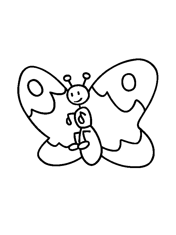 600x800 Butterfly For Little Children Coloring Pages Free Printable