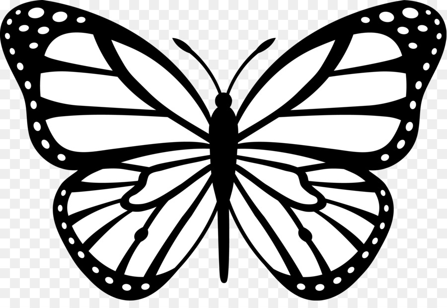 900x620 Monarch Butterfly Insect Outline Clip Art