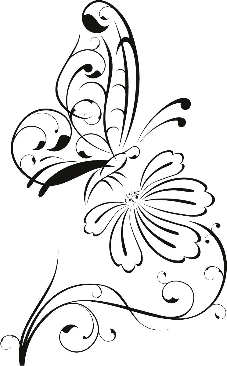 744x1200 Redo Butterfly Girl Outline By Tattoo Drawing Printable Butterfly