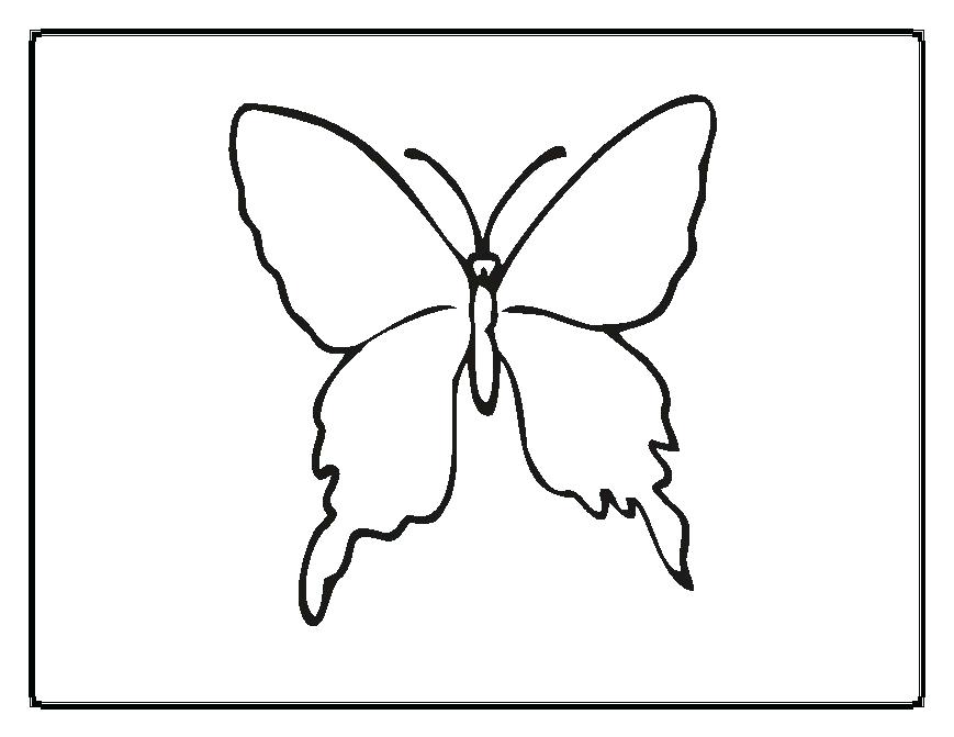 869x671 Simple Butterfly Coloring Pages Simple Butterfly Coloring Page