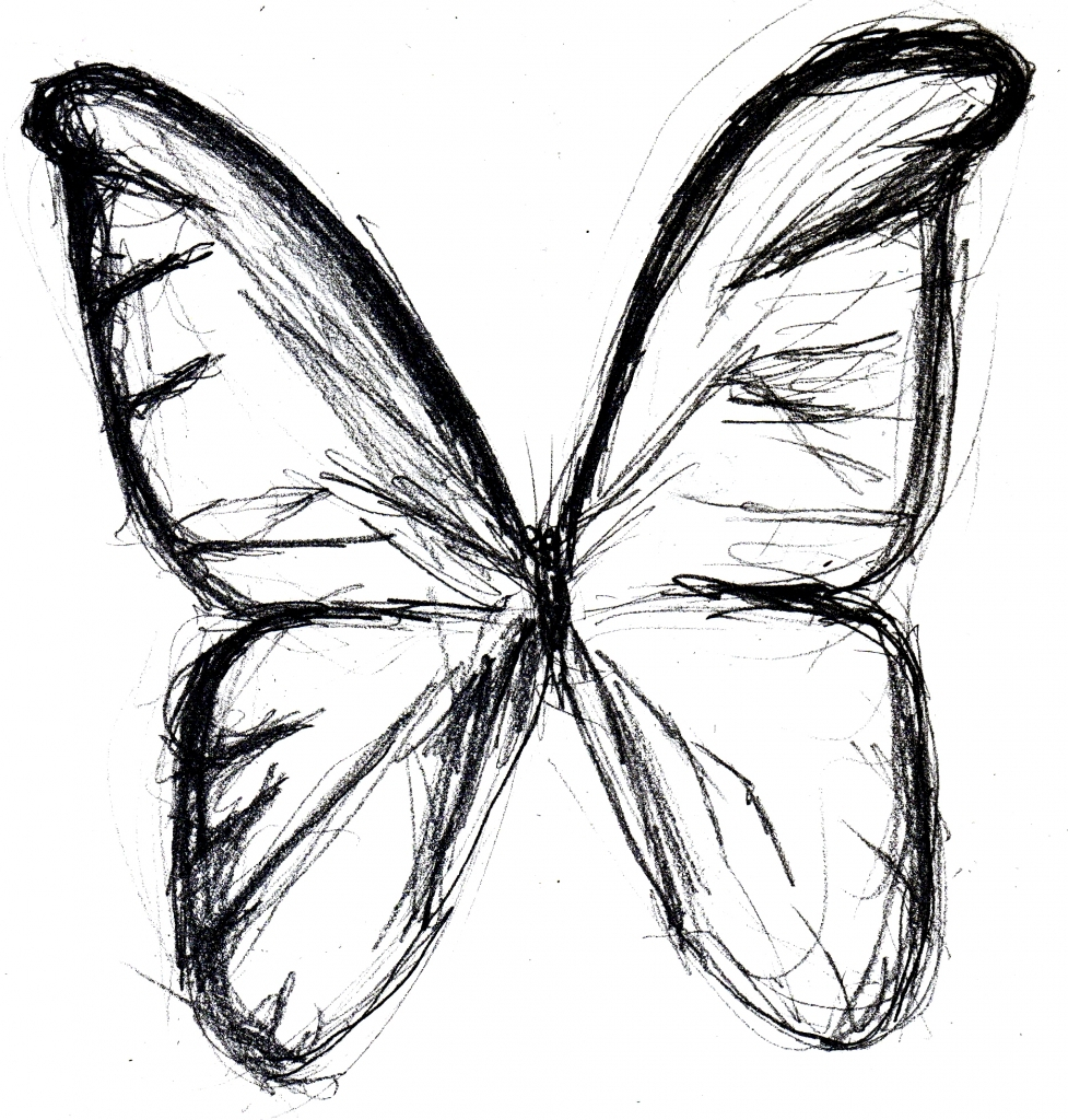977x1024 Simple Butterfly Drawings In Pencil Sketches Of Butterflies