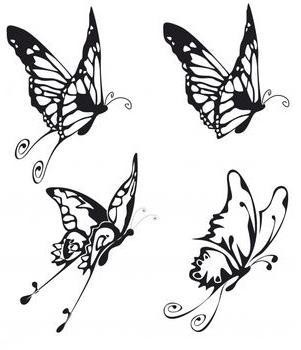301x350 Bw Butterfly Tattoos