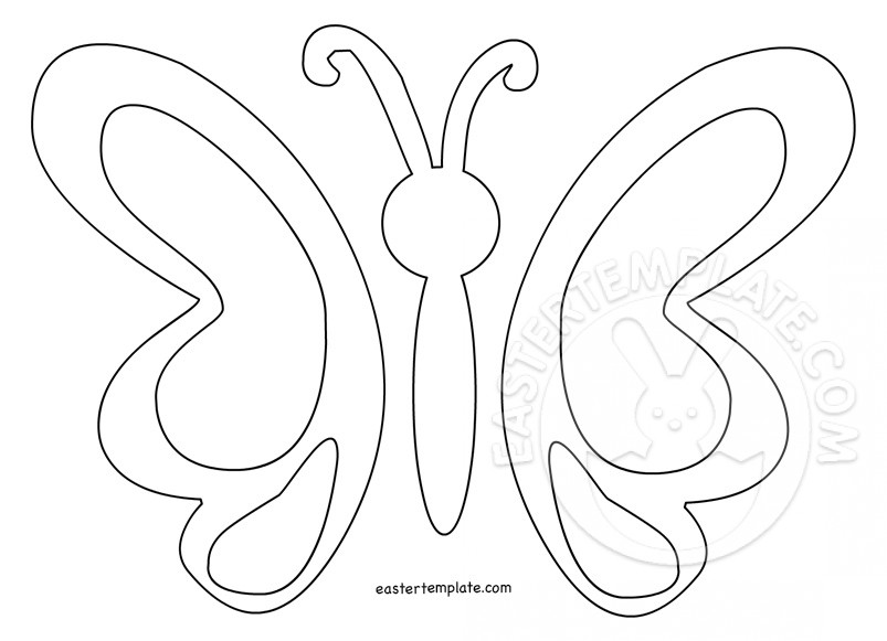 803x581 Simple Butterfly Template Easter Template