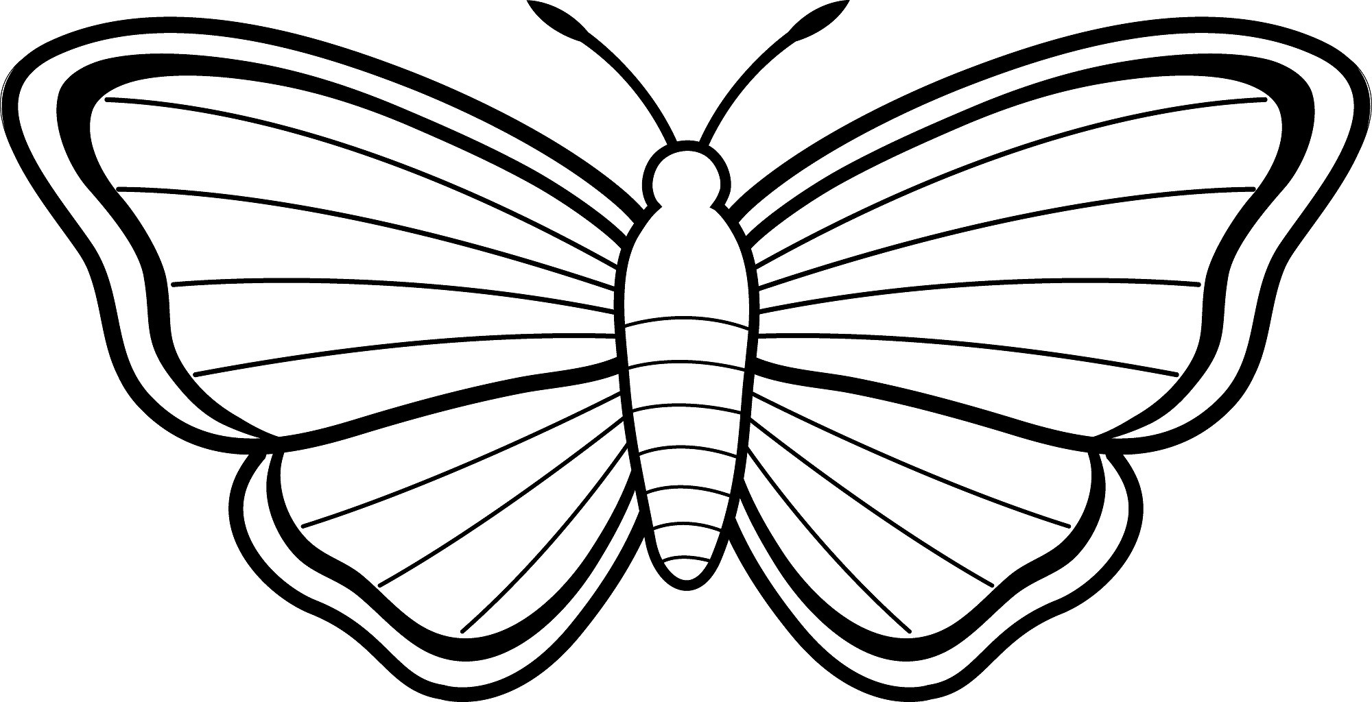 2000x1024 Coloring Pages A Butterfly Best Printable Coloring Pages