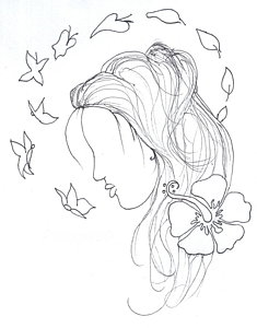 235x300 Butterfly Flower Drawings