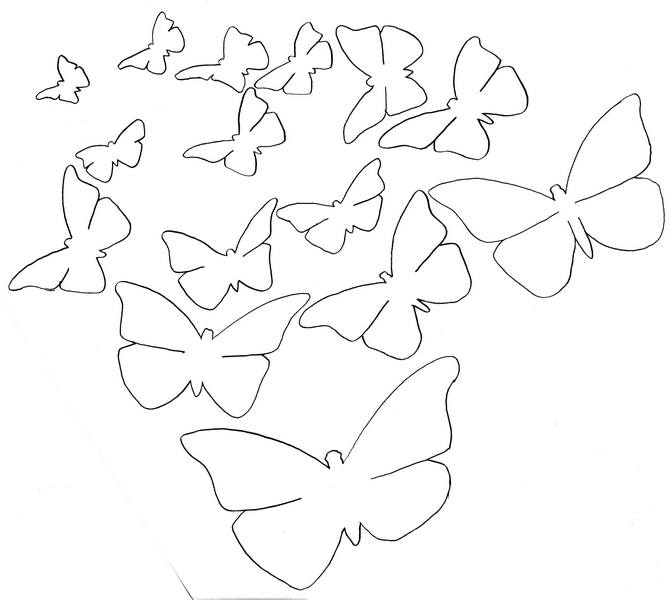 671x600 How To Draw A Butterfly Flying Step By Step