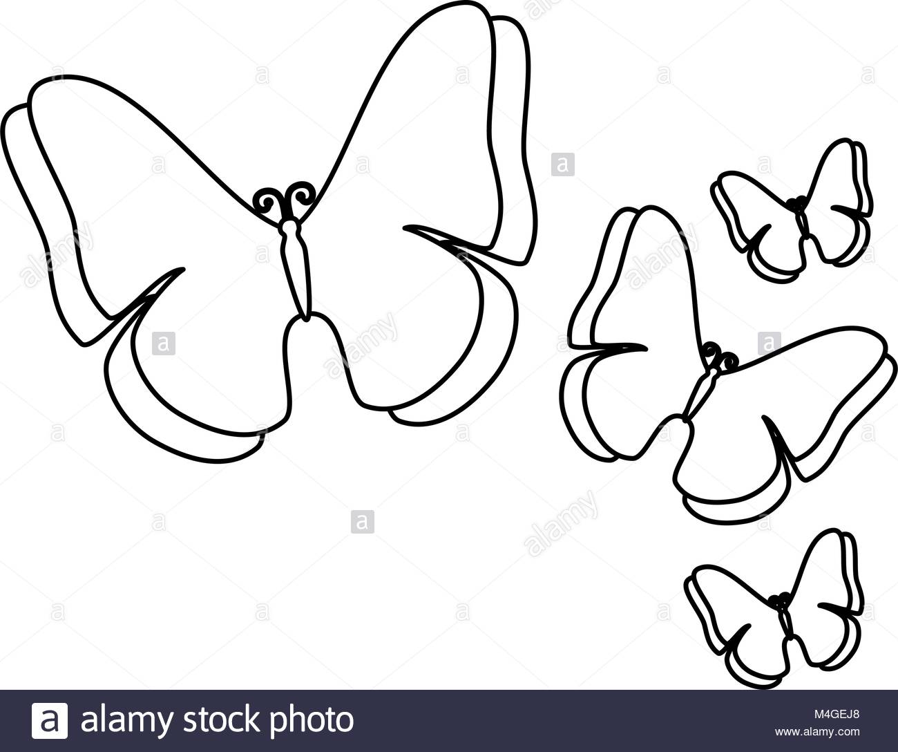 1300x1088 Butterflies Flying Decorative Frame Stock Vector Art