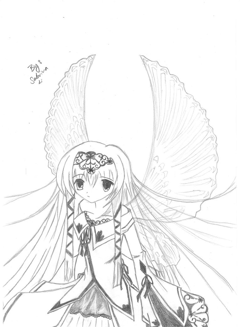 766x1043 Anime Butterfly Girl By Darkkitty123