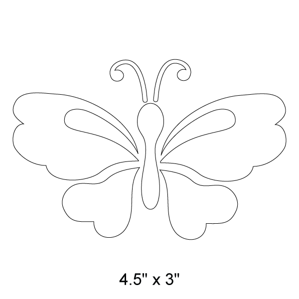 600x600 Butterfly Stencil 4