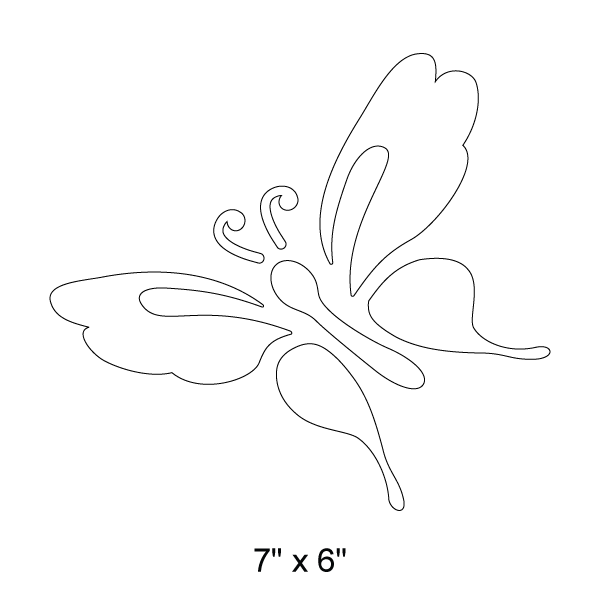 600x600 Butterfly Stencil 5