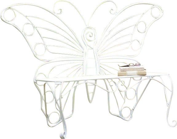 576x451 Plow Amp Hearth Weather Resistant Butterfly Metal Garden Bench