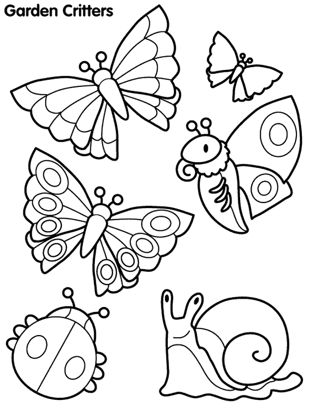 645x818 You Can Print This Butterfly And Other Garden Critters Coloring