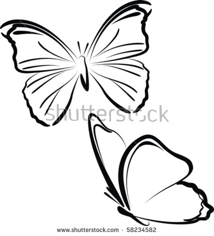 426x470 Butterfly Drawings Black And White Collection