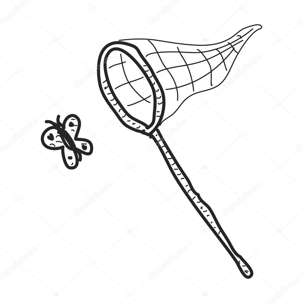 1024x1024 Simple Doodle Of A Butterfly Net Stock Vector Chrishall
