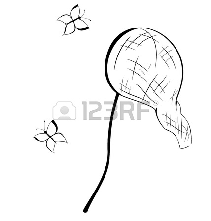 428x450 Black And White Contour Butterfly Net Royalty Free Cliparts
