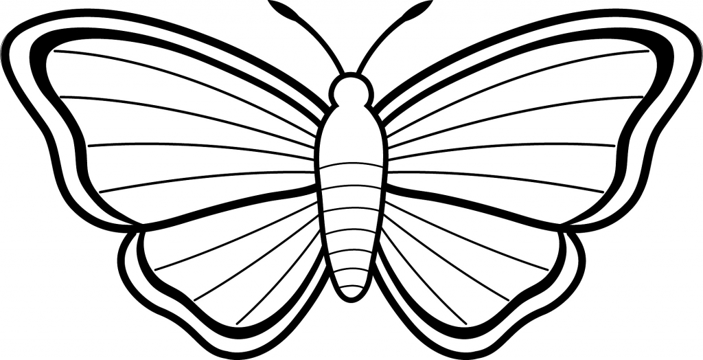 1024x524 Butterfly Clipart Easy