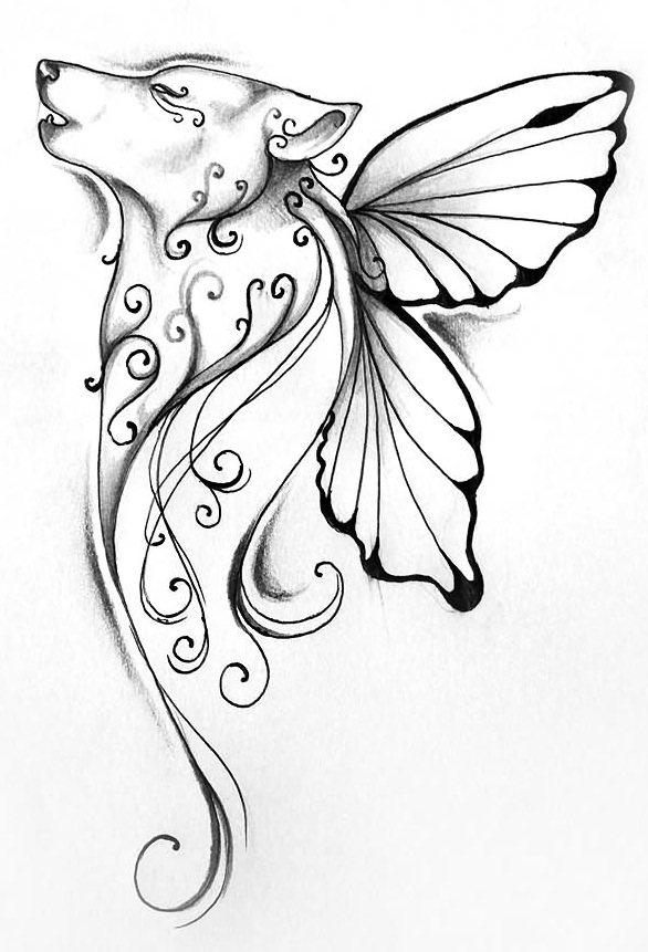 586x861 Wolf And Rose