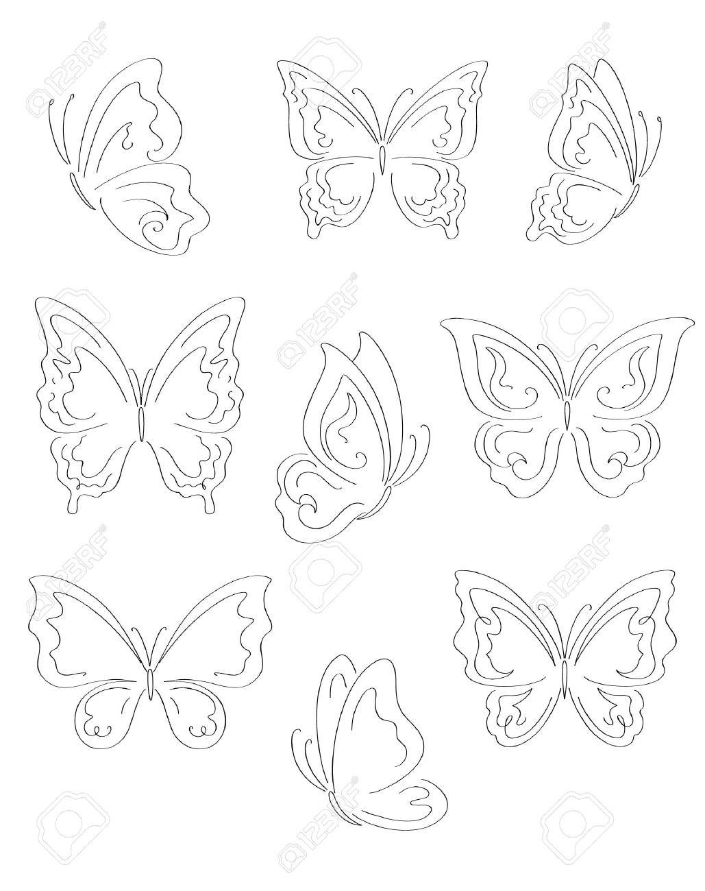 1029x1300 Pencil Sketch Of The Butterfly Royalty Free Cliparts, Vectors,