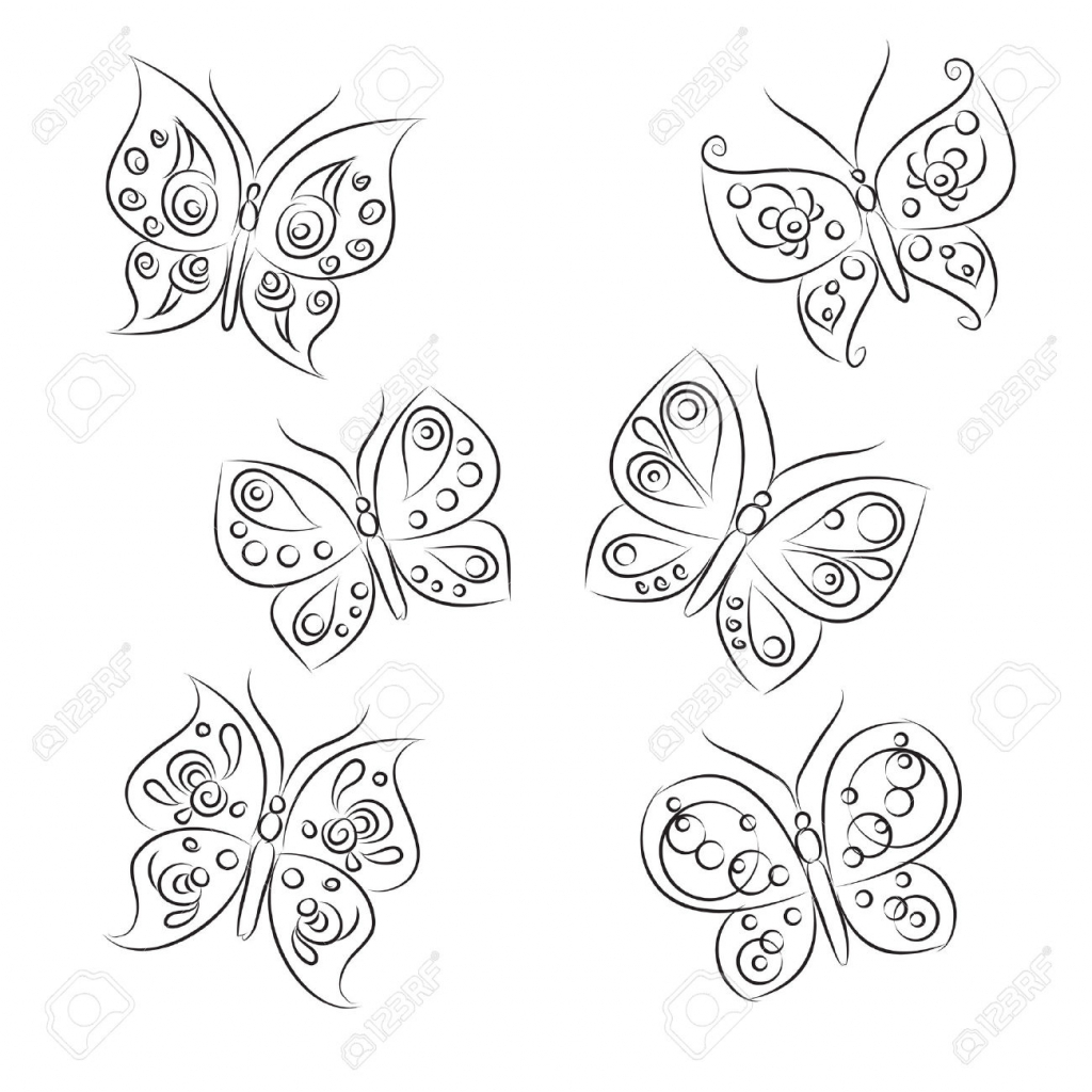 1024x1024 Beautiful Sketches Of Butterfly How To Draw A Butterfly For Kids