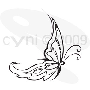 300x300 Butterfly Tattoo Designs Italic Style Tribal Butterfly Tattoo