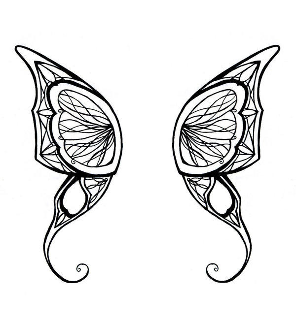 600x660 Butterfly Wings Tattoo By Darlingbeatrice