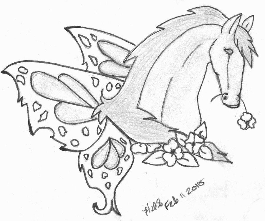 900x751 Horse With Butterfly Wings Tat By Crochetamommy