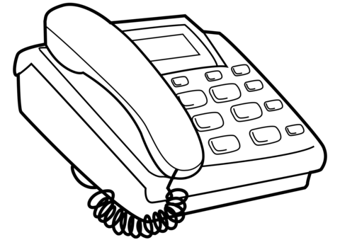 480x339 Push Button Telephone Coloring Page Free Printable Coloring Pages