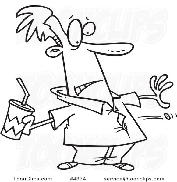 581x600 Cartoon Black And White Line Drawing Of A Guy's Button Popping Off