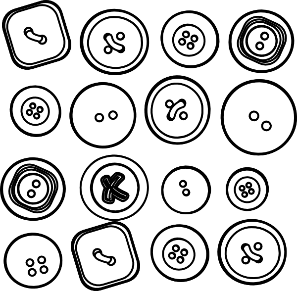 600x588 Sixteen Buttons Clip Art
