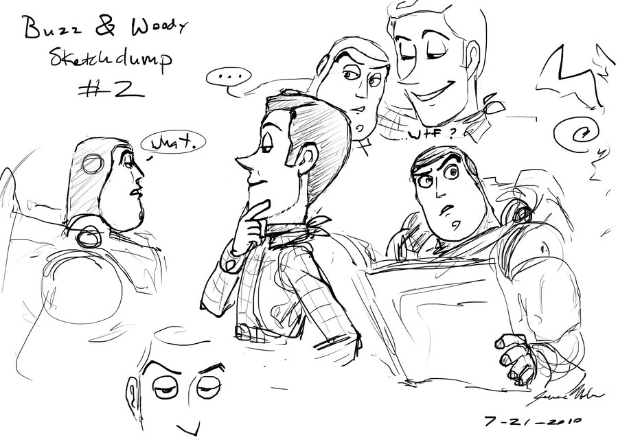 900x644 Buzz And Woody Sketch Dump 02 By Jeredulevenin