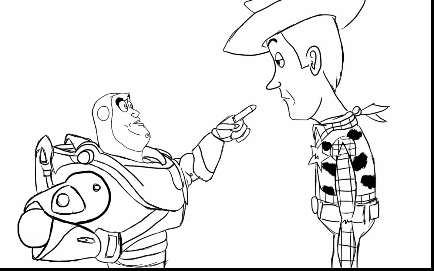 1408x880 Amazing Buzz Lightyear Coloring Pages With Woody Coloring Pages