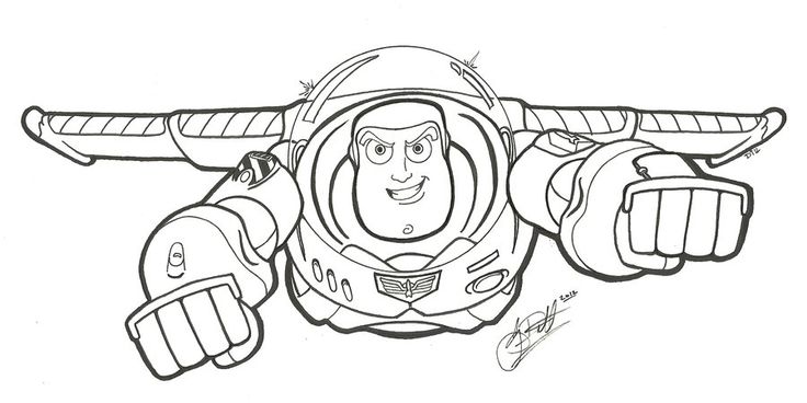 736x368 Buzz Lightyear Sketch