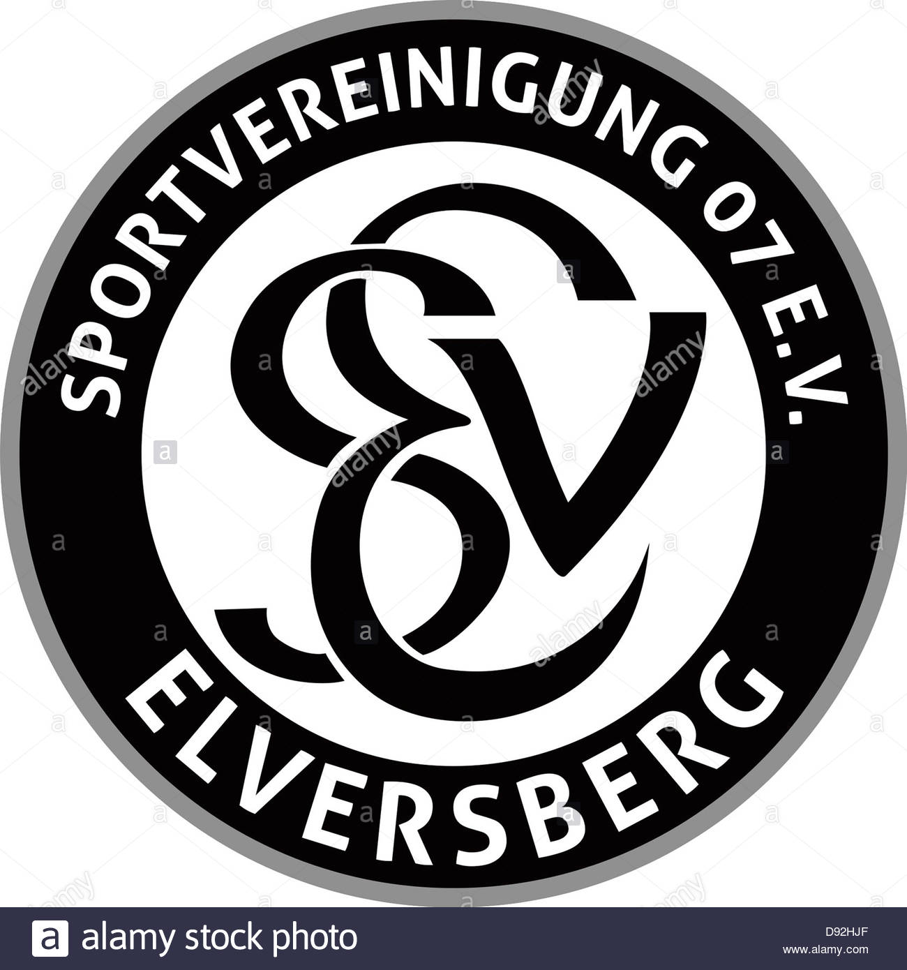 1300x1390 Logo Of German Football Team Sv 07 Elversberg Stock Photo, Royalty