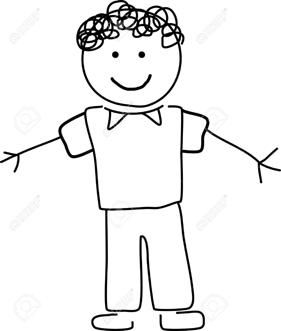 1104x1300 Doodle Child Boy Sketch Drawing Royalty Free Cliparts, Vectors