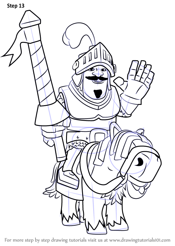 601x844 Learn How To Draw Prince From Clash Royale (Clash Royale) Step By