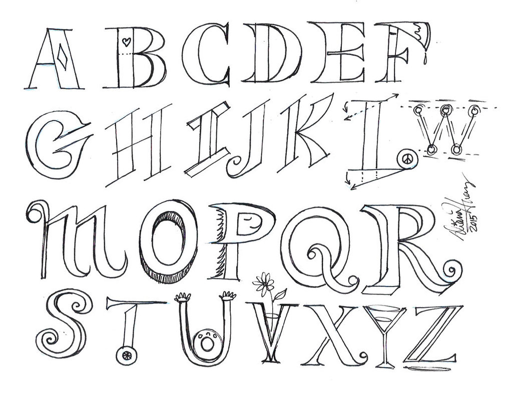 1015x788 Draw Letters 2 By Diana Huang