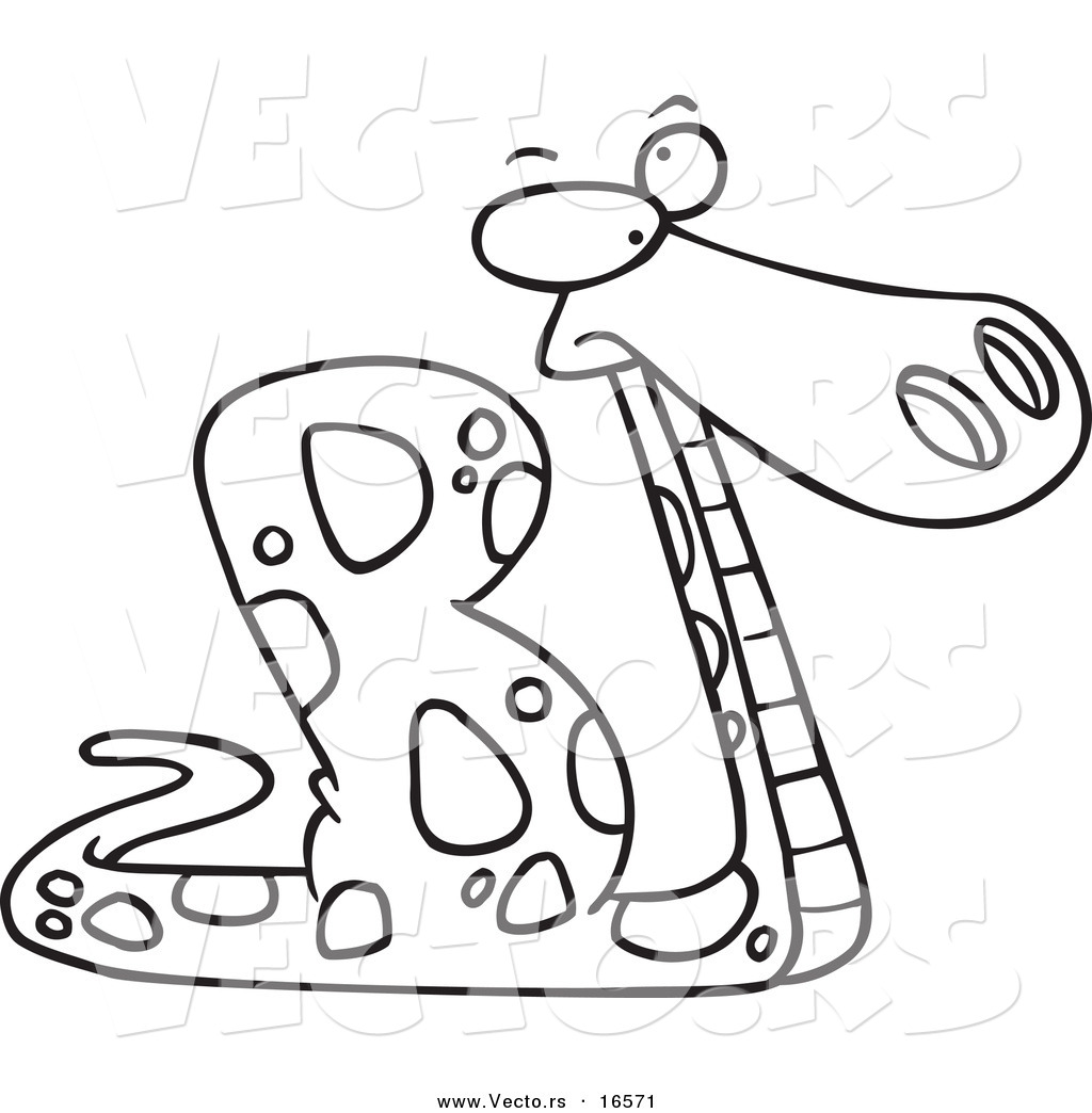 1024x1044 Vector Of A Cartoon Alphabet Letter B