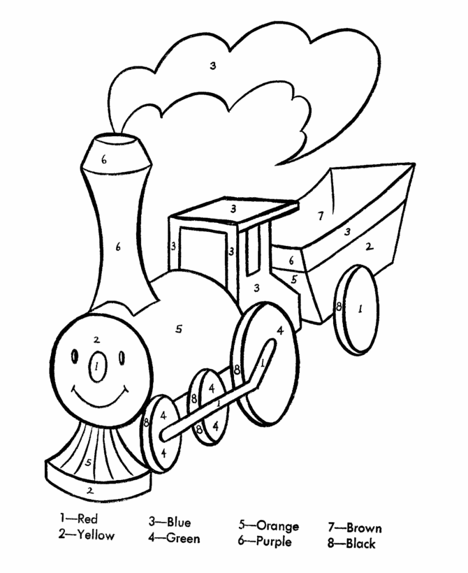 670x820 Color By Number Coloring Page Learn To Color By Following