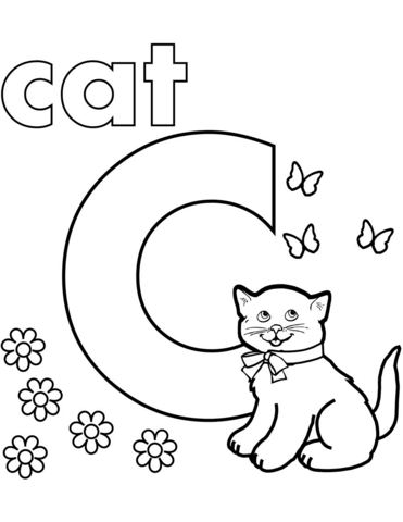 371x480 C Is For Cat Coloring Page Free Printable Coloring Pages
