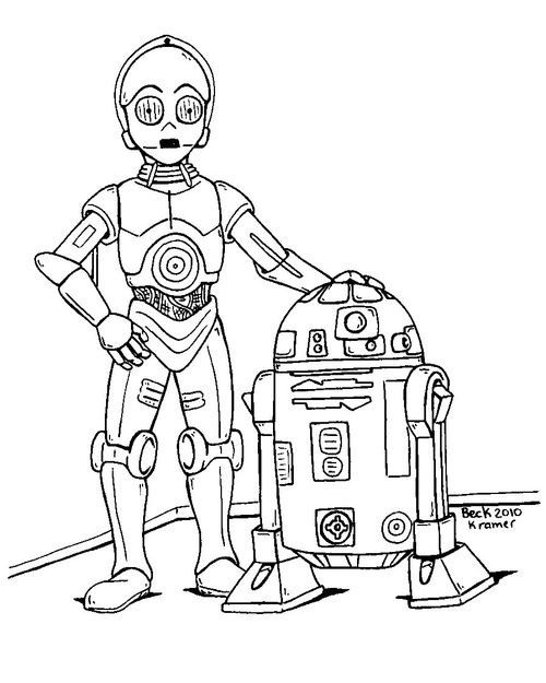 500x625 C3po Coloring Page