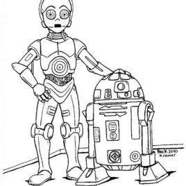 268x268 C3po Coloring Pages Coloring Page For Kids
